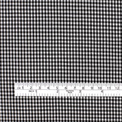 Tiny Gingham Cotton Shirting - Black