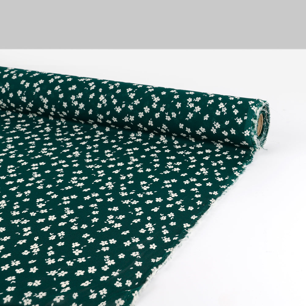 Fallen Blossom Viscose Georgette - Malachite