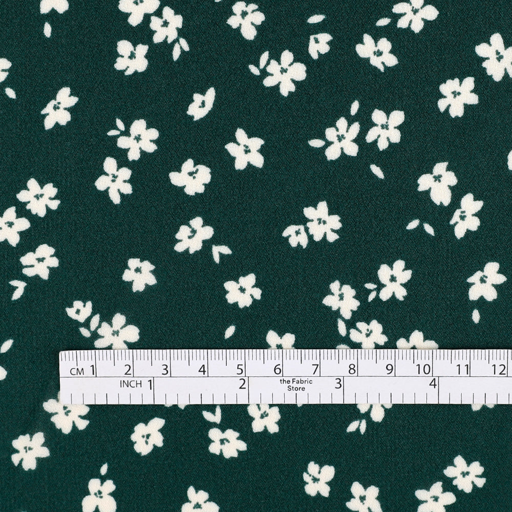 Fallen Blossom Viscose Georgette - Malachite