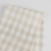 Gingham Linen - Bone