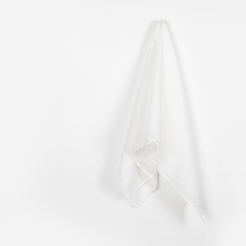 Narrow Linen Voile - White
