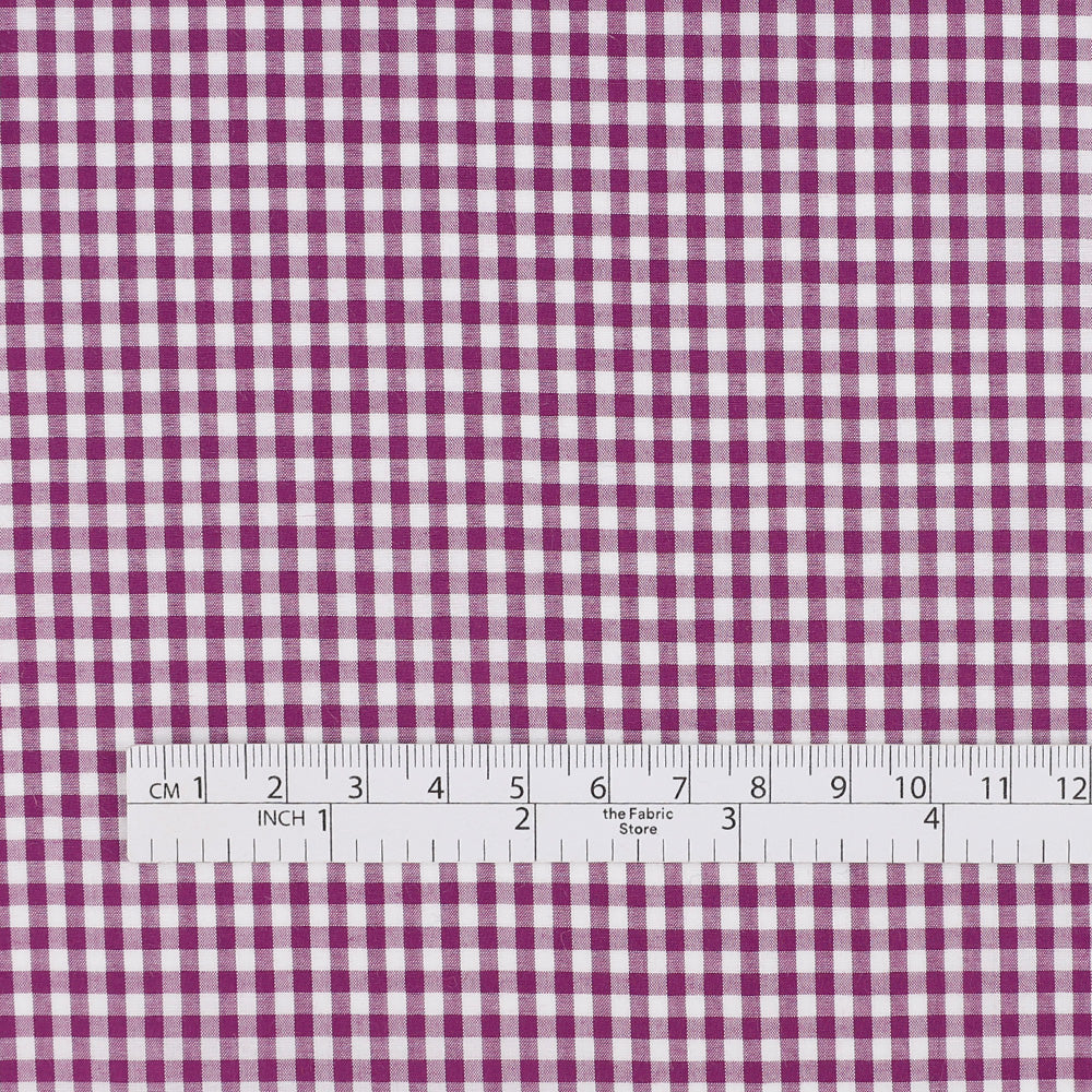 Little Gingham Cotton - Byzantium Purple