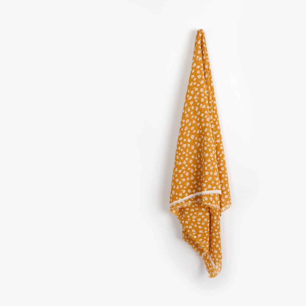 Scribble Blooms Viscose Georgette - Dijon