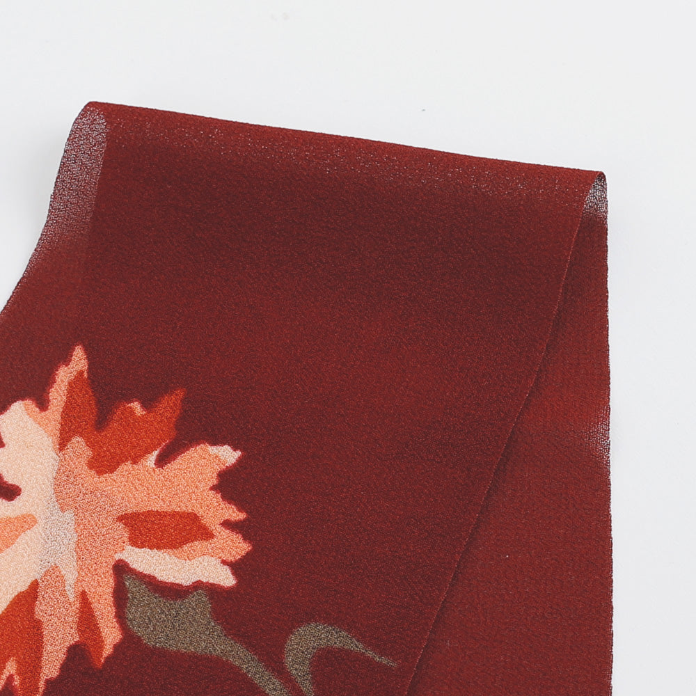 Carnation Viscose Georgette - Maroon
