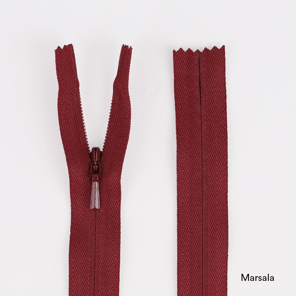 Invisible Zips - 40cm - Marsala