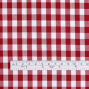 Gingham Cotton Poplin - Pomegranate