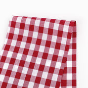 Gingham Cotton Poplin - Pomegranate