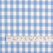 Gingham Cotton Poplin - Sky