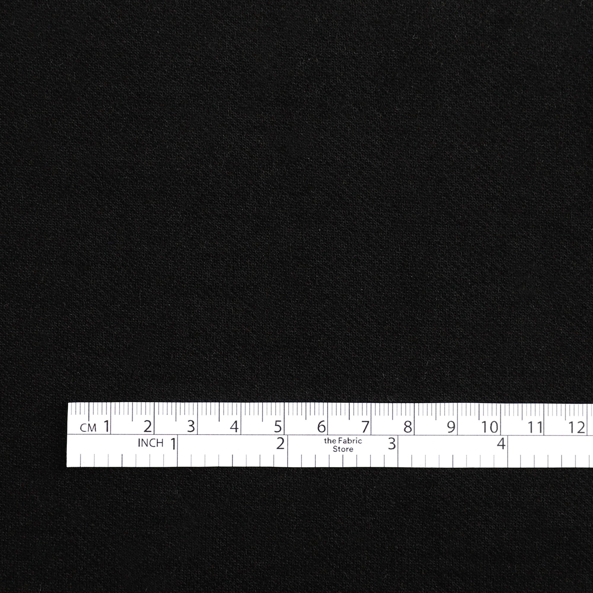 Merino Herringbone Sweatshirting - Black (Pieces)