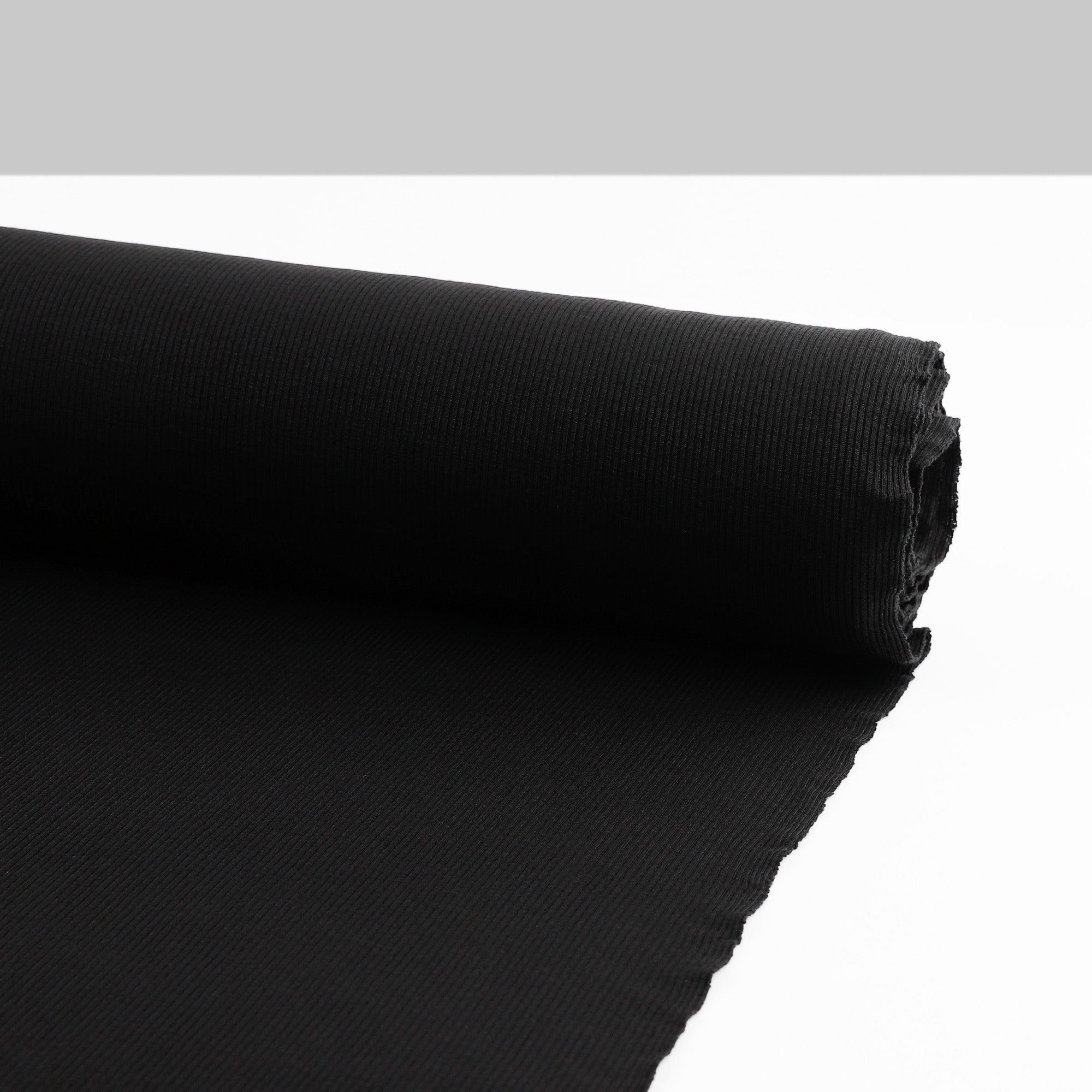 Merino/Poly 2x1 Rib - Black (Pieces)