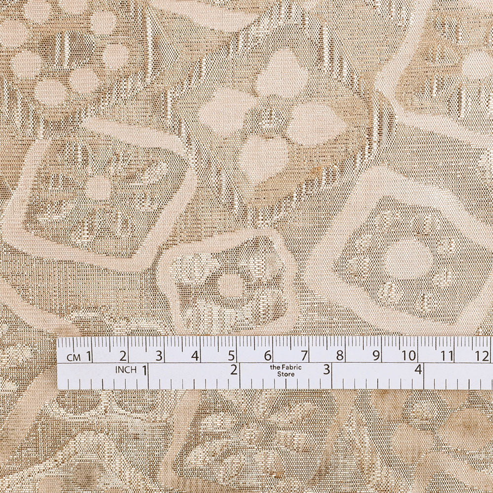 Flower Tiles Metallic Jacquard - Gold