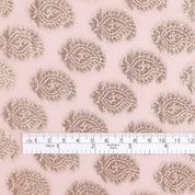 Metallic Paisley Motif Silk - Cherryblossom (remnant)