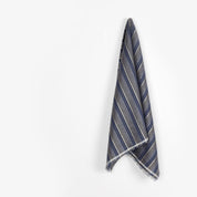 Metallic Weft Twil Stripe Linen / Cotton - Shadow