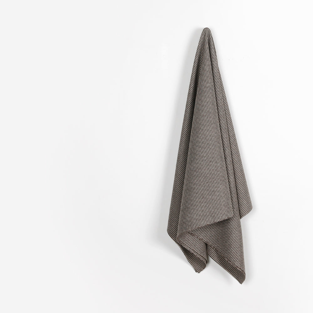 Baby Houndstooth Wool Blend Suiting - Sparrow