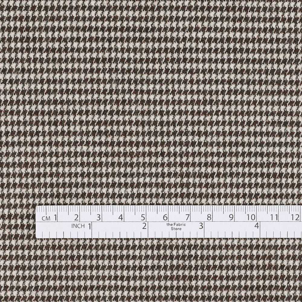 Baby Houndstooth Wool Blend Suiting - Sparrow