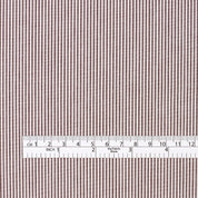 Small Stripe Stretch Cotton Shirting - Ganache