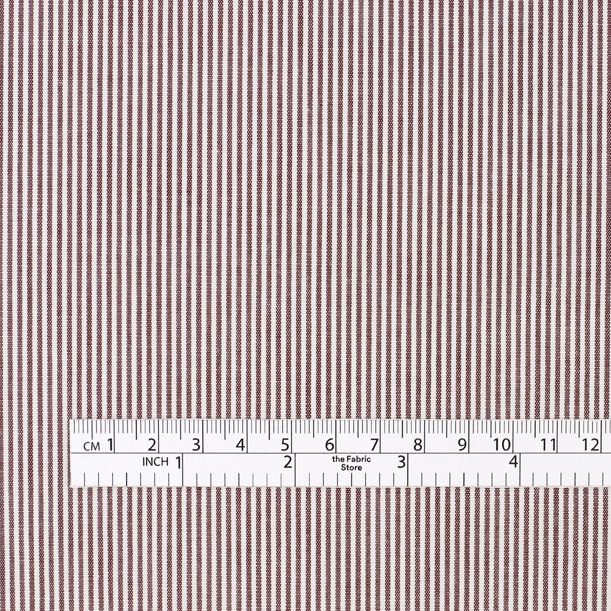 Small Stripe Stretch Cotton Shirting - Ganache