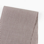 Small Stripe Stretch Cotton Shirting - Ganache