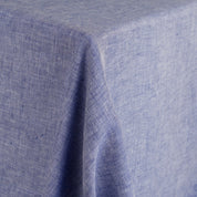 Midweight Cotton/Linen Chambray Twill - Bright Indigo