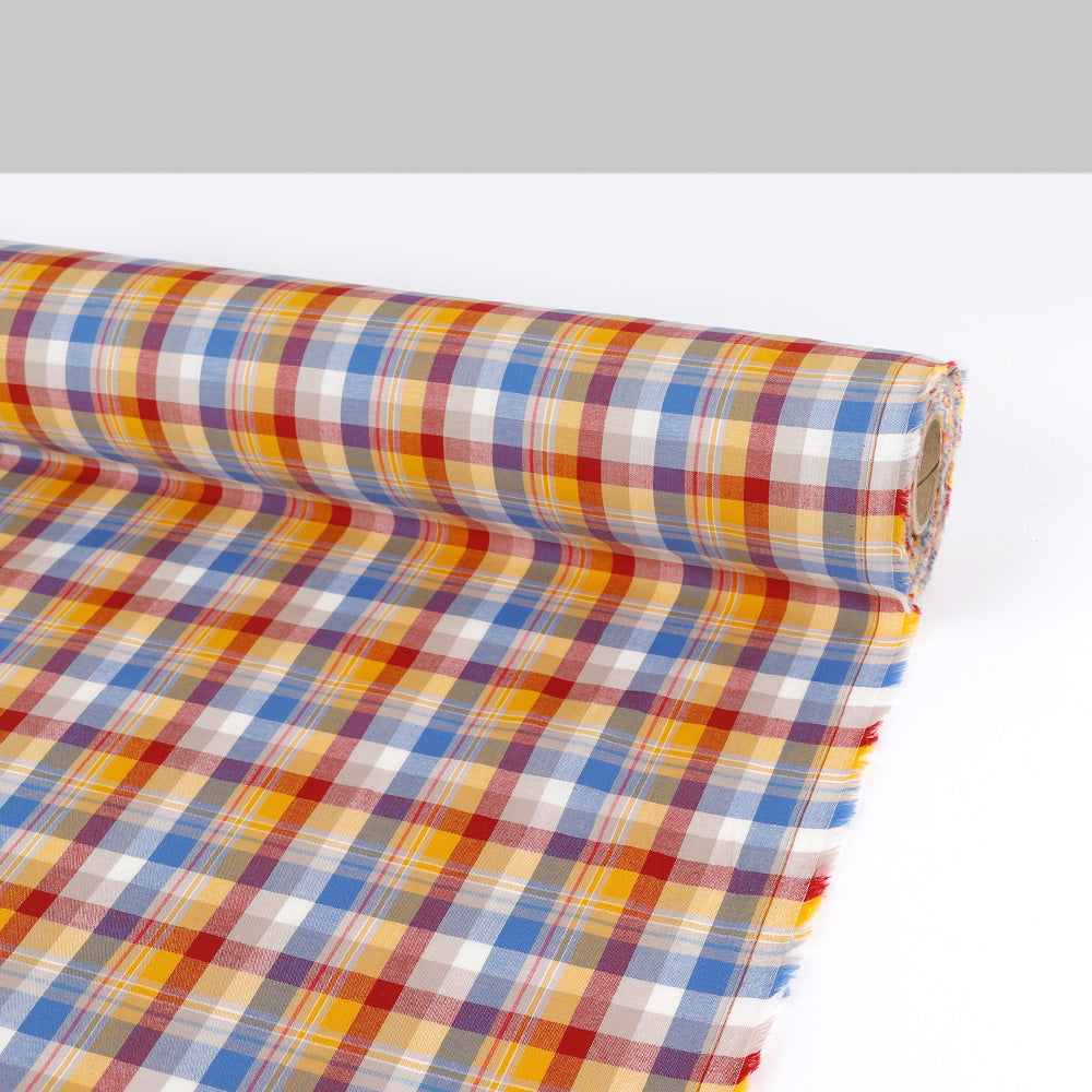 Plaid Cotton Shirting - Primary
