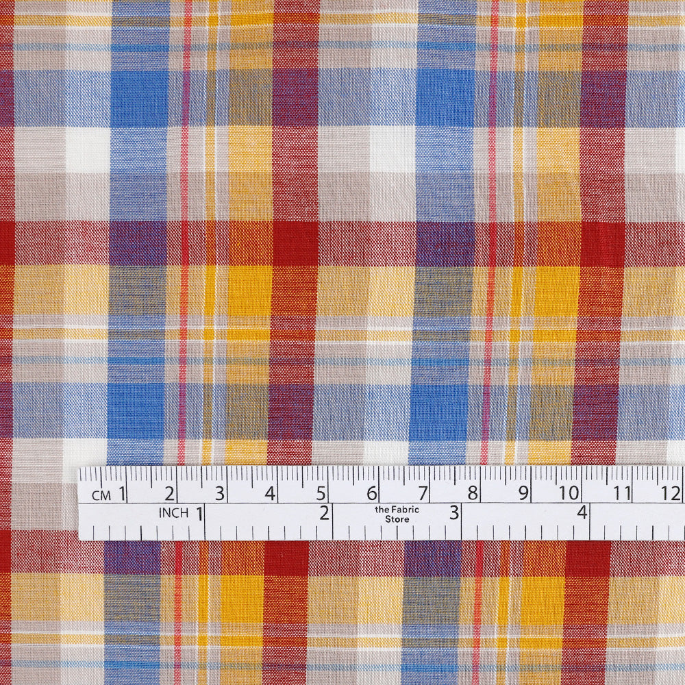 Plaid Cotton Shirting - Primary