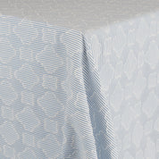 Striped Cotton/Poly Tile Fil Coupe - Blue