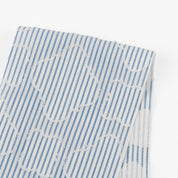 Striped Cotton/Poly Tile Fil Coupe - Blue