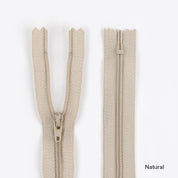 Dress Zips - 18cm - Natural