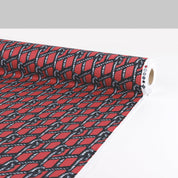 Nautical Knot Textured Cotton - Carmine