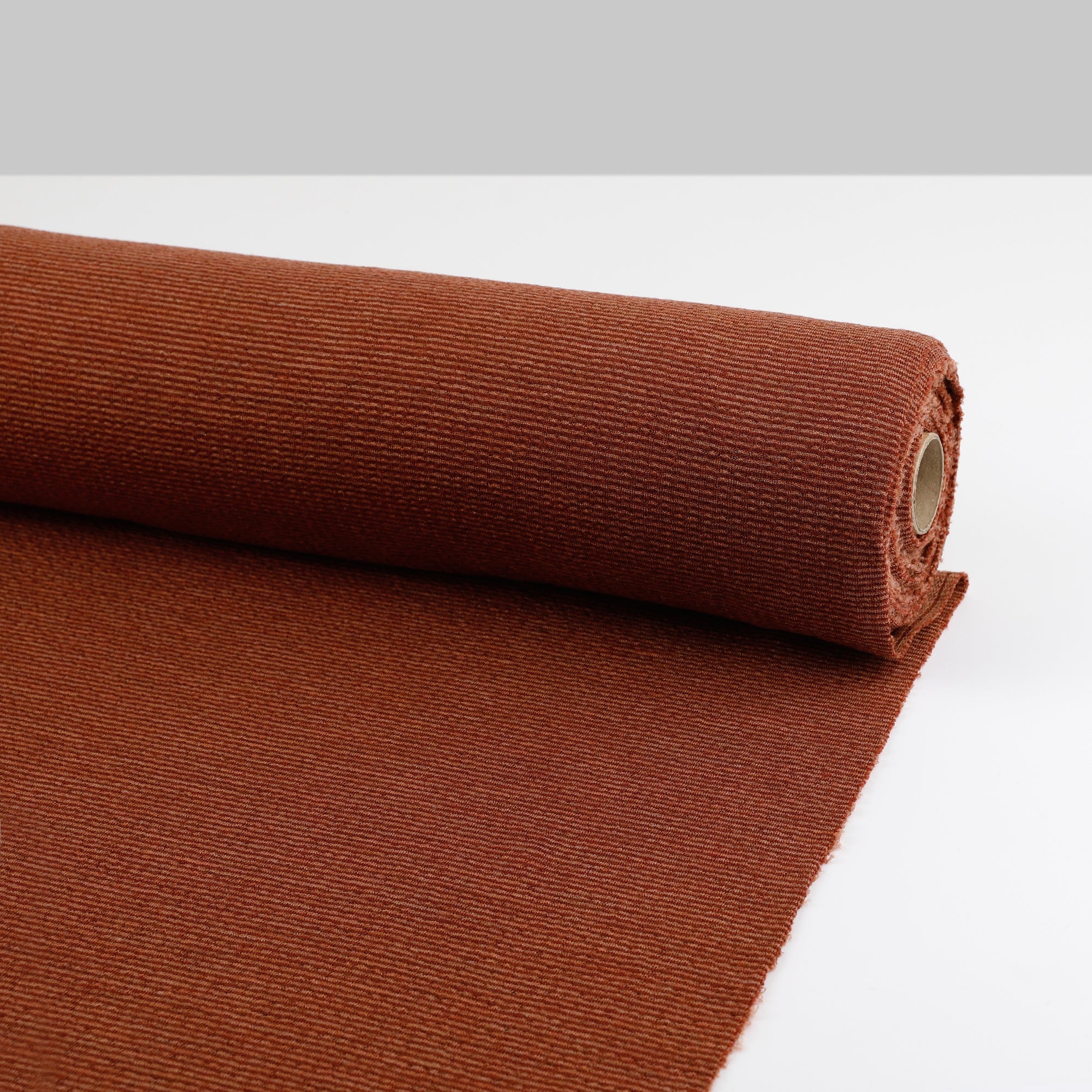 Needle Stripe Rib Merino - Roasted Apricot