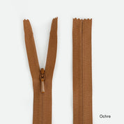 Invisible Zips - 23cm - Ochre