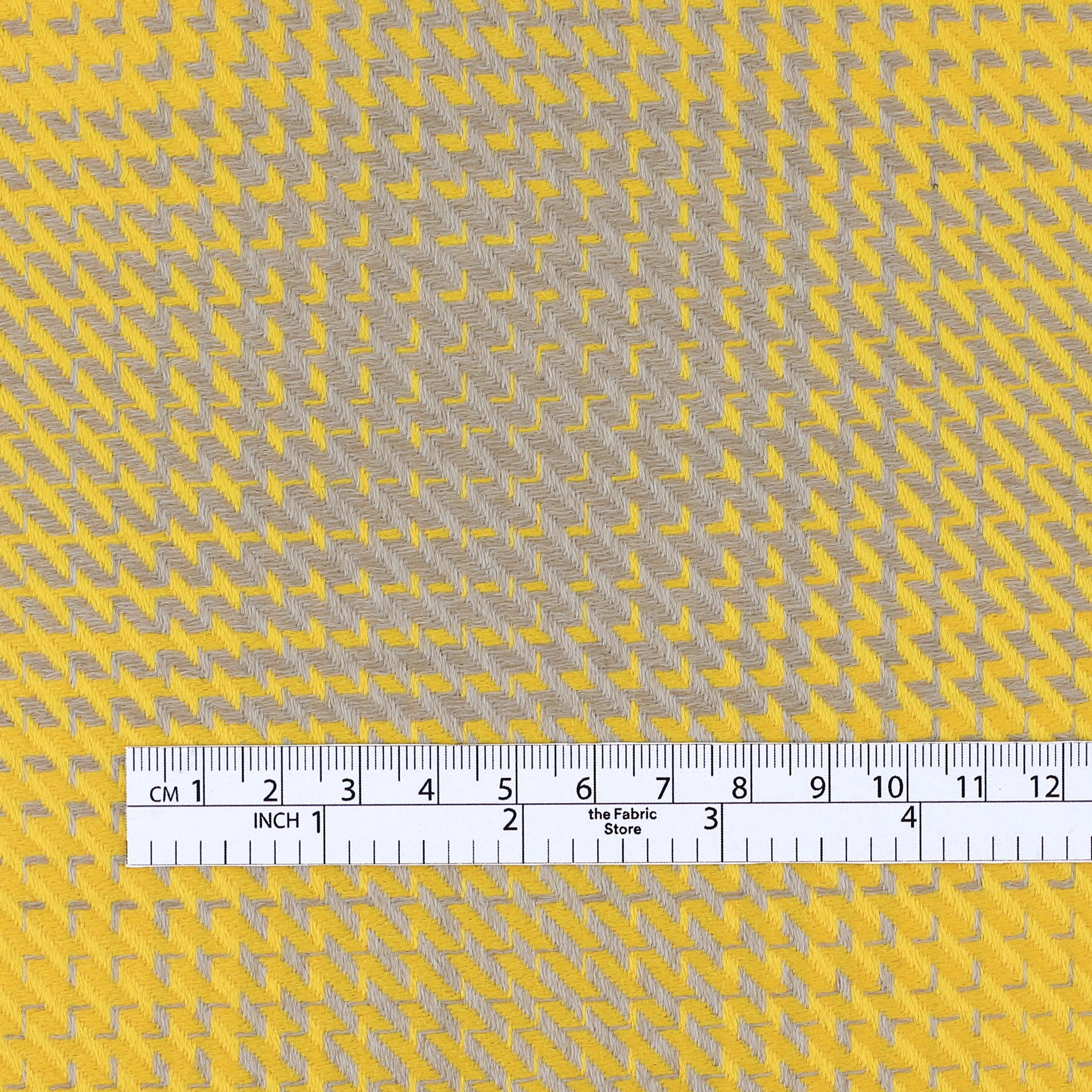 Houndstooth Check Wool/Poly - Honeybee (Pieces)