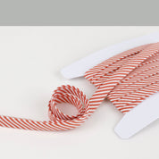 Stripe Cotton Bias Binding - Red/ White