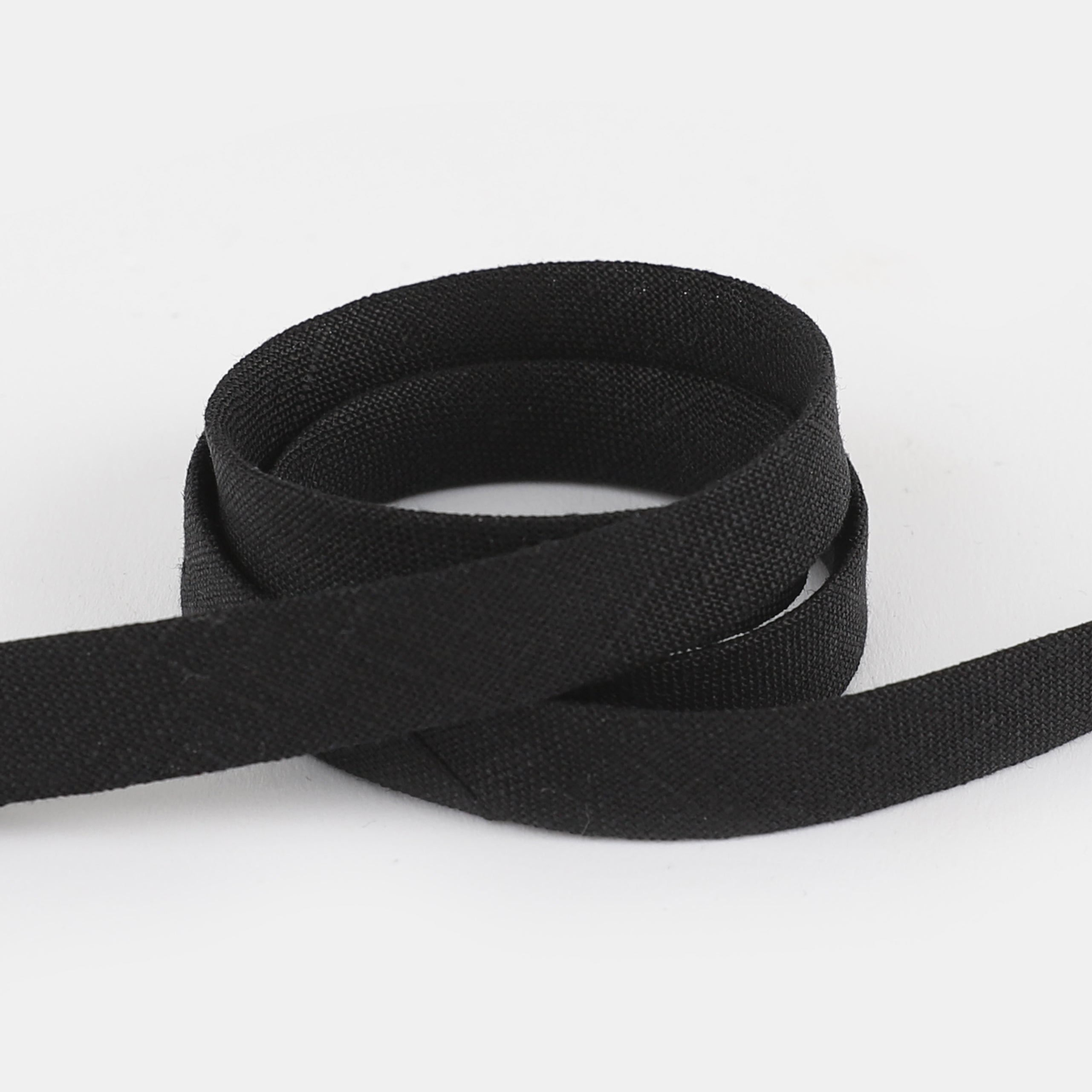 Organic Linen Bias Binding - Black