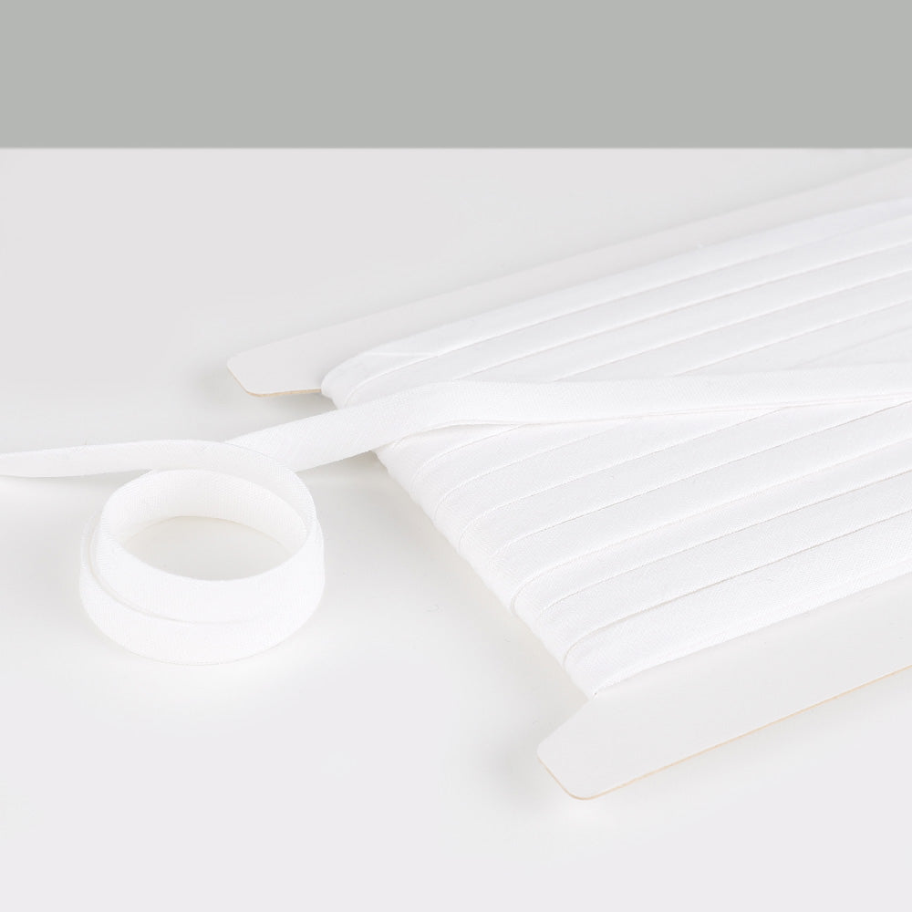 Organic Linen Bias Binding - White
