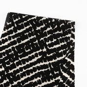 Diagonal Cobblestone Viscose Challis -Black Vanilla