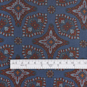 Ornate Cotton Twill - Bright Navy Mix