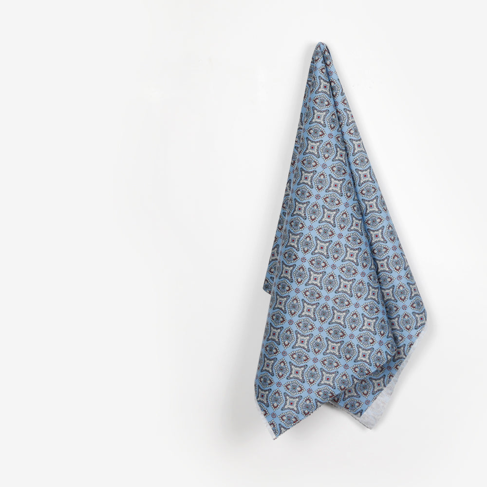 Ornate Cotton Twill - Ceil Blue Mix