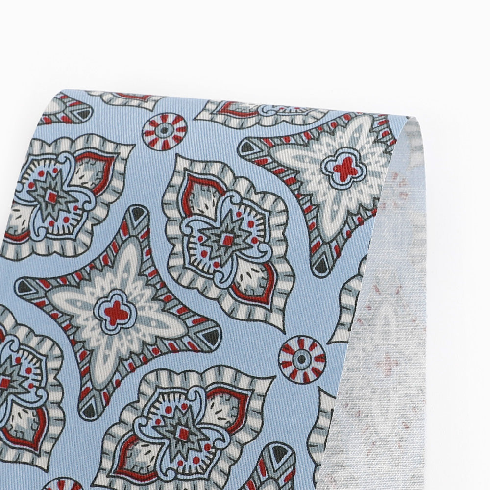 Ornate Cotton Twill - Ceil Blue Mix