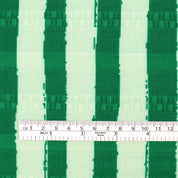Watermelon Stripe Cotton Dobby - Green