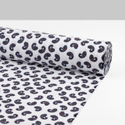 Paisley Brushed Cotton Twill - White