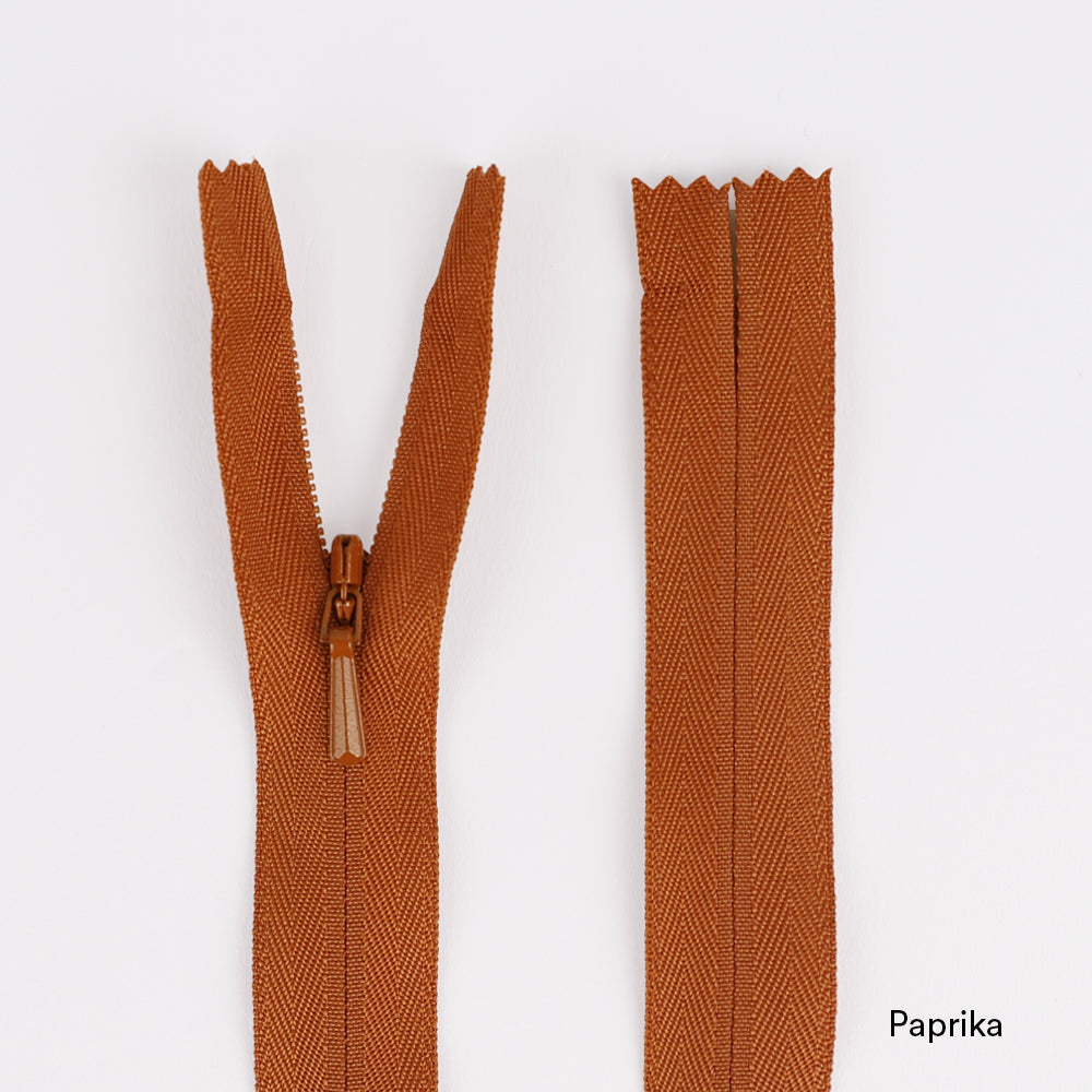 Invisible Zips - 40cm - Paprika