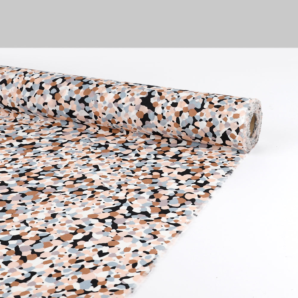 Pebble Print Cotton Shirting - Beach
