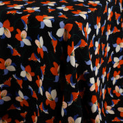 Falling Lilly Viscose - Black Mix