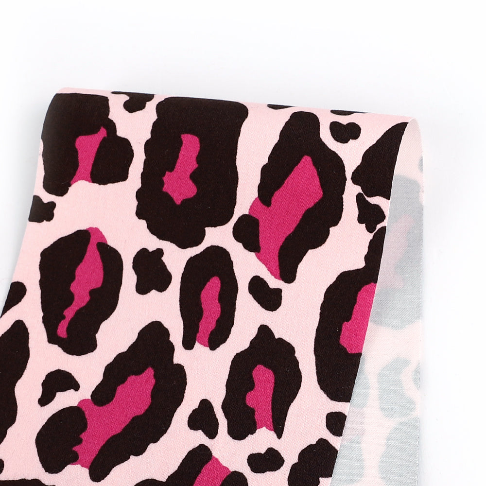 Leopard Stretch Cotton Sateen - Pink – The Fabric Store