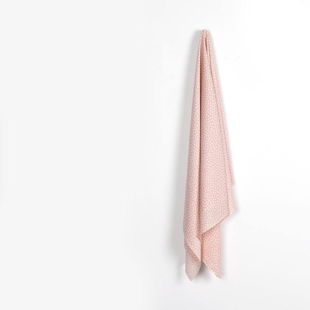 Small Heart Crepe Back Satin - Pink Salt