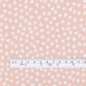 Small Heart Crepe Back Satin - Pink Salt