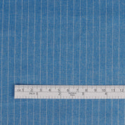 Pinstripe Suiting - Heathered Blue