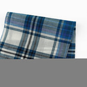 Crumpled Plaid Cotton - Blue