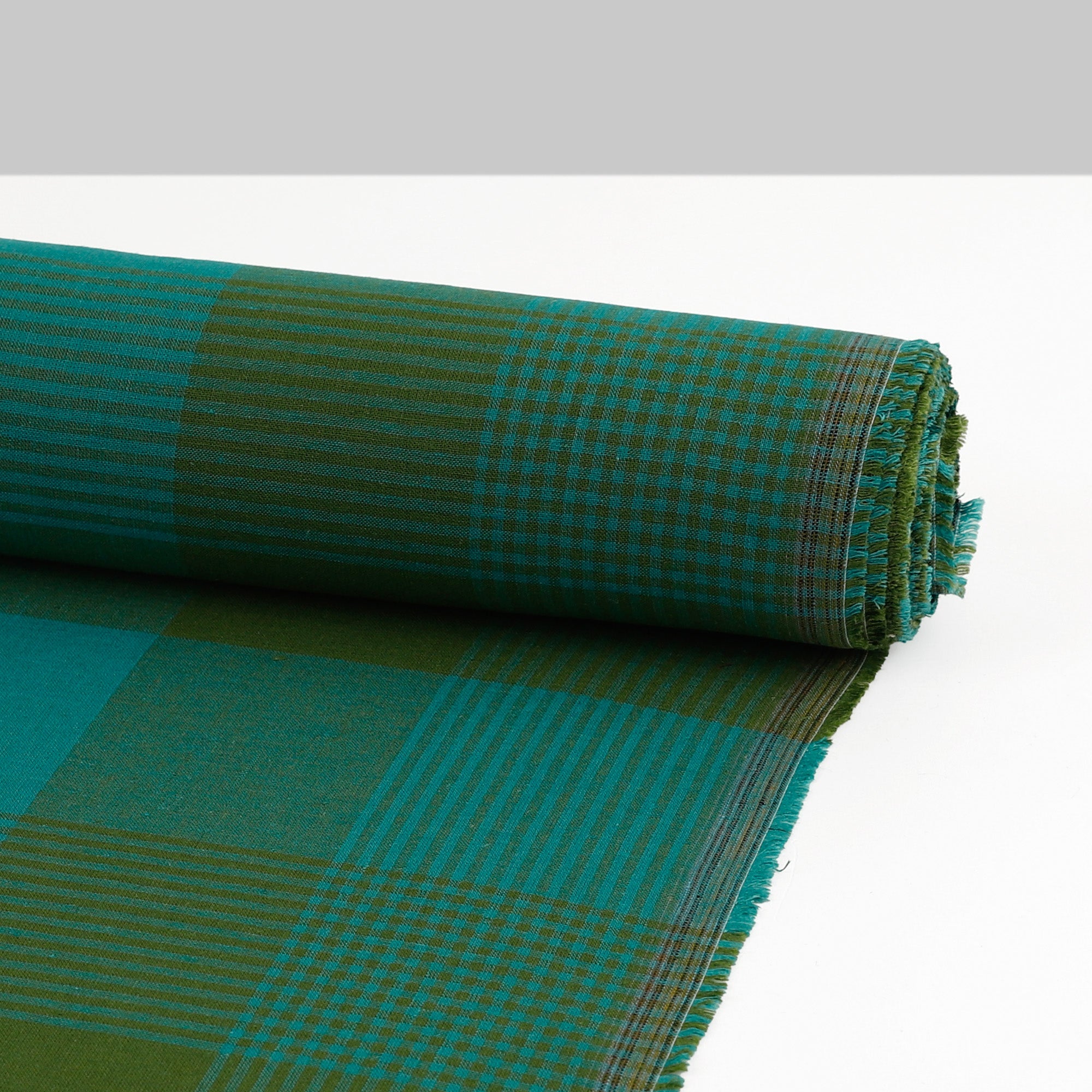 Lightweight Linen/Viscose Check - Rockpool